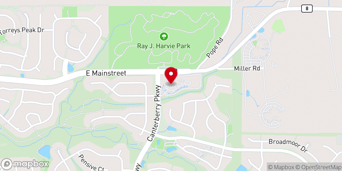 Map showing location of Valley Hope of Parker