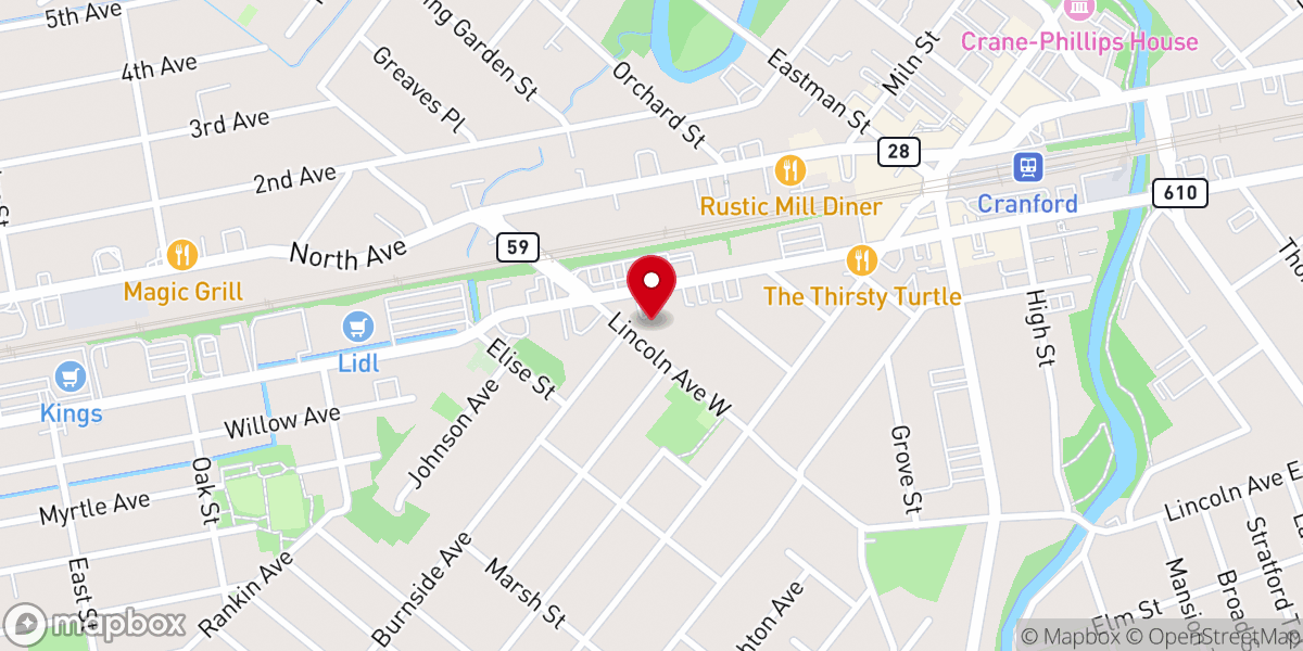 Map showing location of Lincoln Avenue Gospel Hall