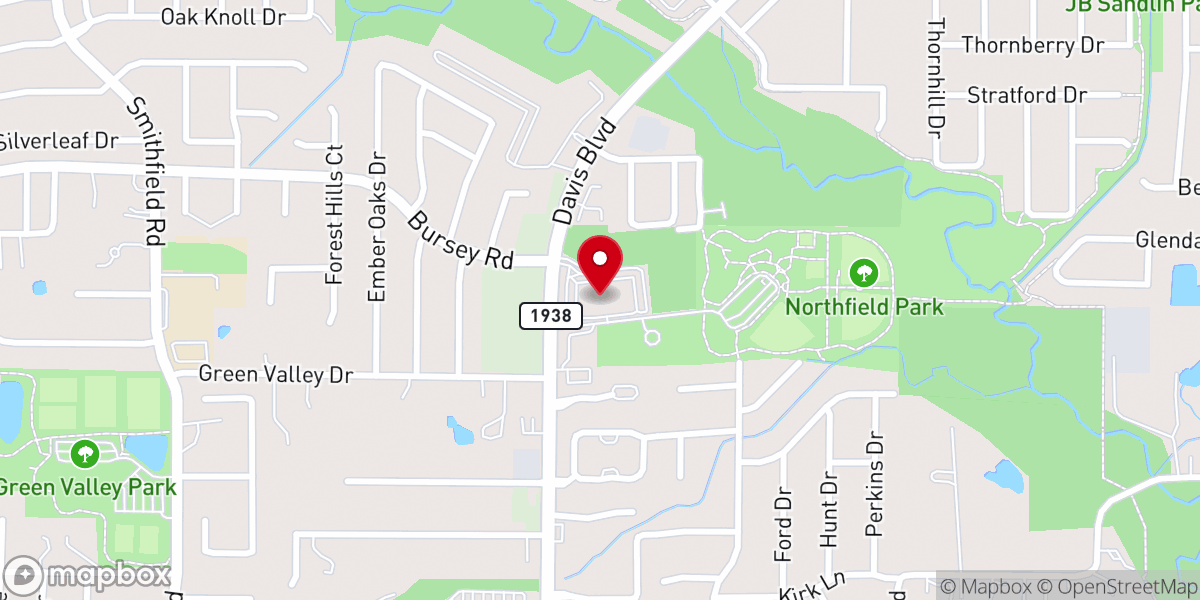 Map showing location of New Vista Church