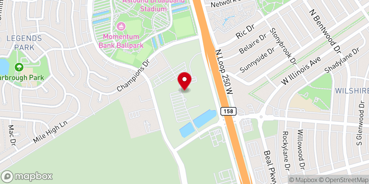 Map showing location of Crestview Baptist Church