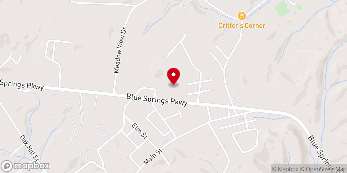 Map showing location of Mosheim Fellowship Church