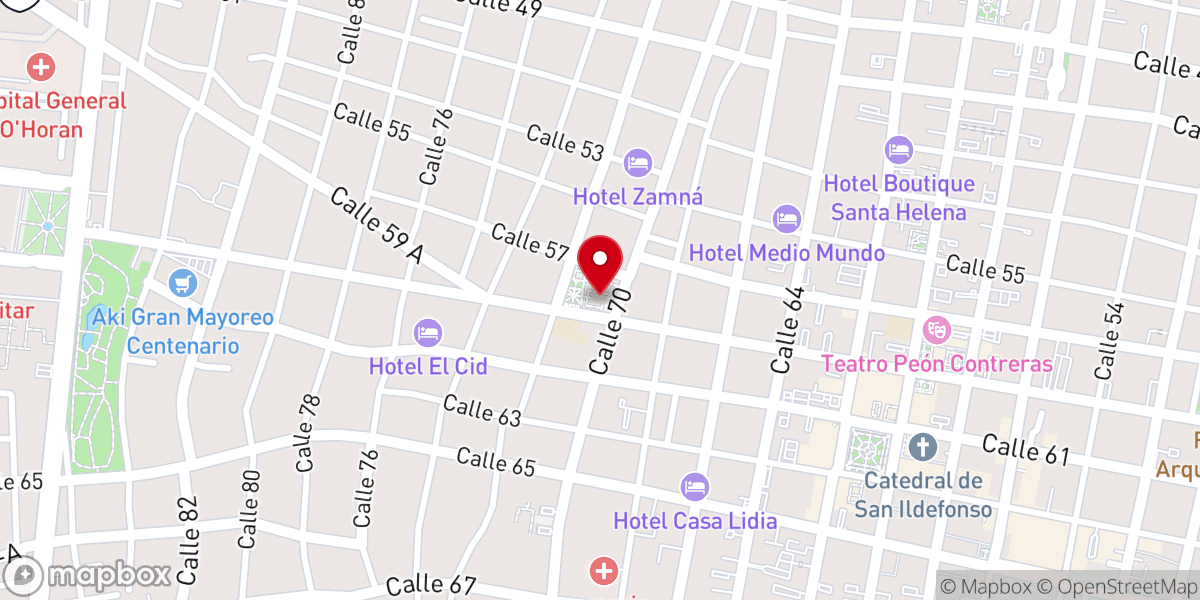 Map showing location of Parroquia de Santiago Apóstol