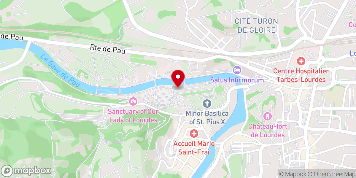 Map showing location of Chapelle de la Rèconciliation