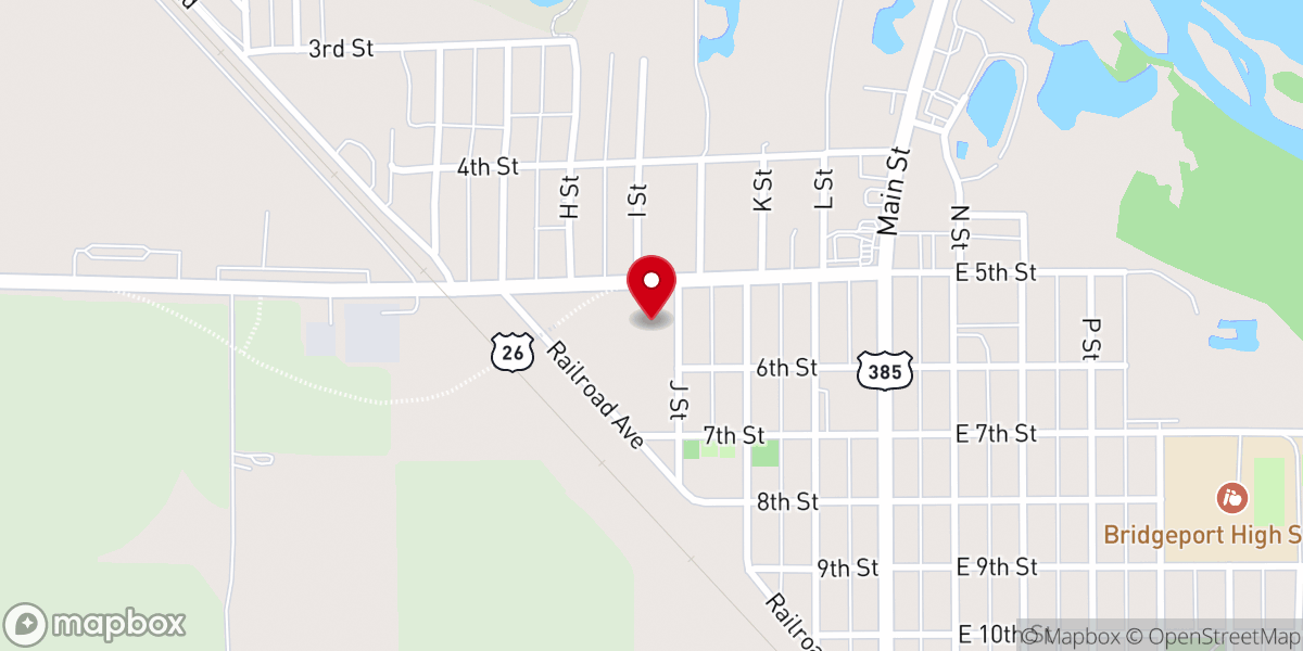 Map showing location of Gloryland Bridgeport