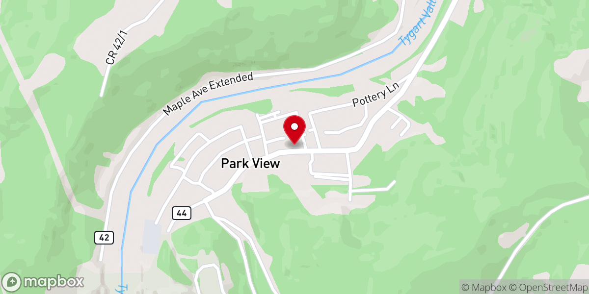 Map showing location of Park View Church of the Nazarene