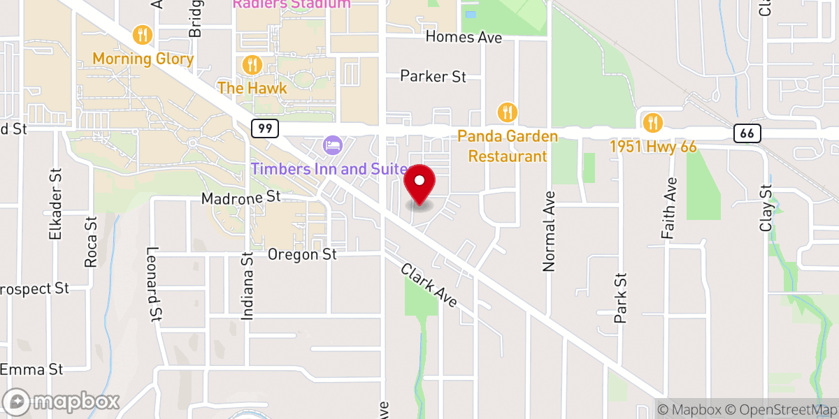 Map showing location of Northwest Pizza