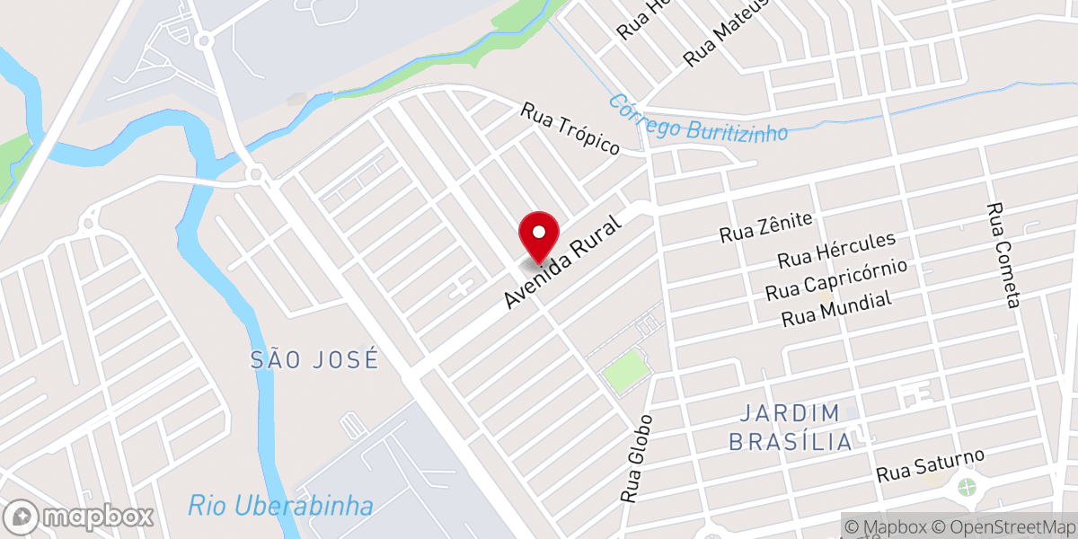 Map showing location of Igreja Batista Agape