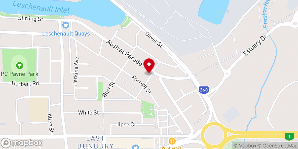 Map showing location of St Patrick's Anglican Church