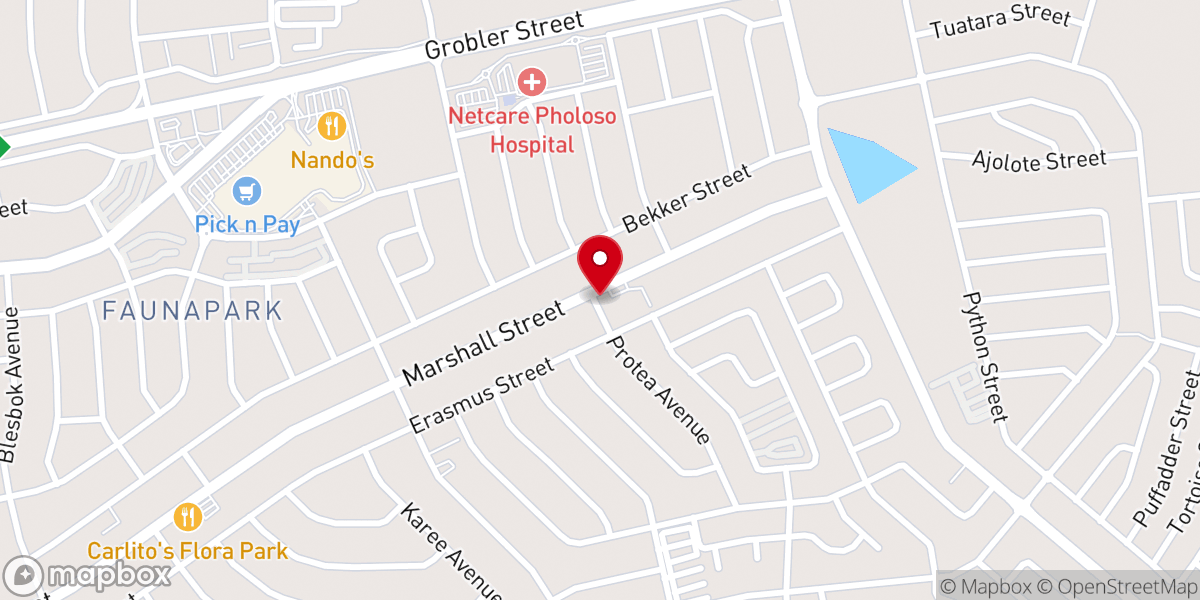 Map showing location of Christ Baptist Church