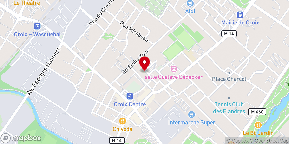 Map showing location of Paroisse de l'Épiphanie à l’église catholique Saint-Martin à Croix