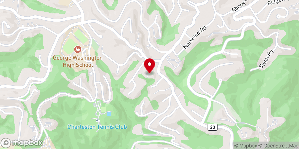 Map showing location of Elizabeth Memorial United Methodist Church