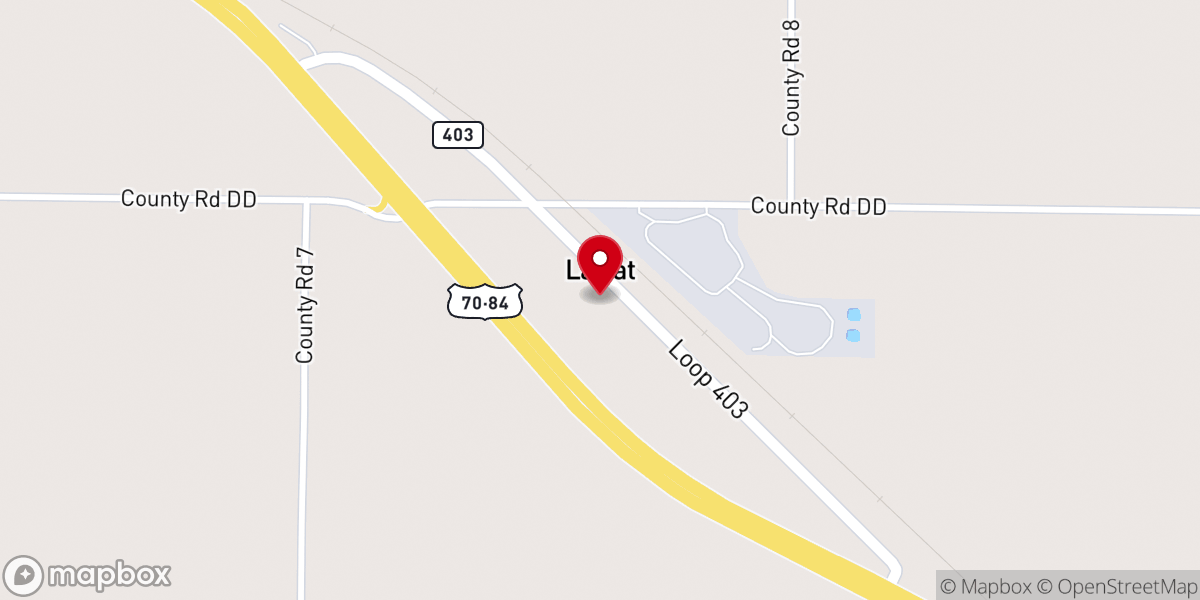 Map showing location of Lariat Church of Christ