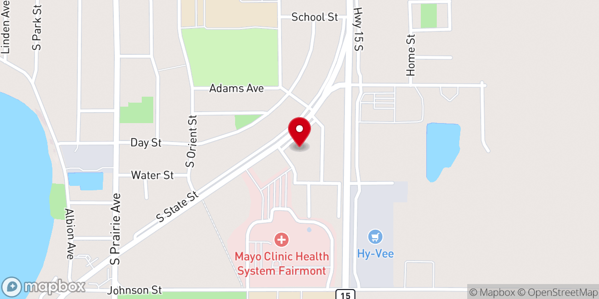 Map showing location of Fairmont Christian School