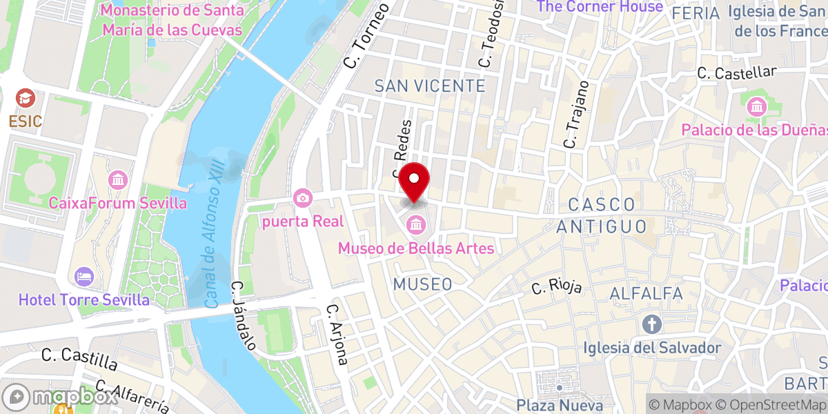 Map showing location of Capilla del Museo