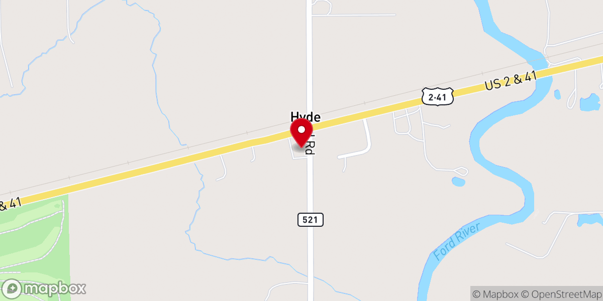 Map showing location of Saint Paul Lutheran Church