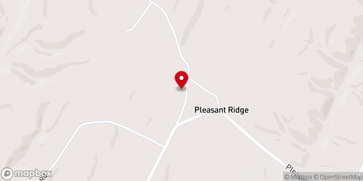 Map showing location of Pleasant Ridge Church Camp