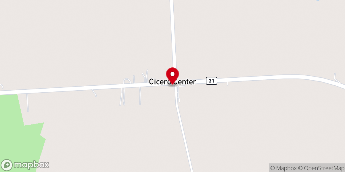 Map showing location of United Church At the Crossrds