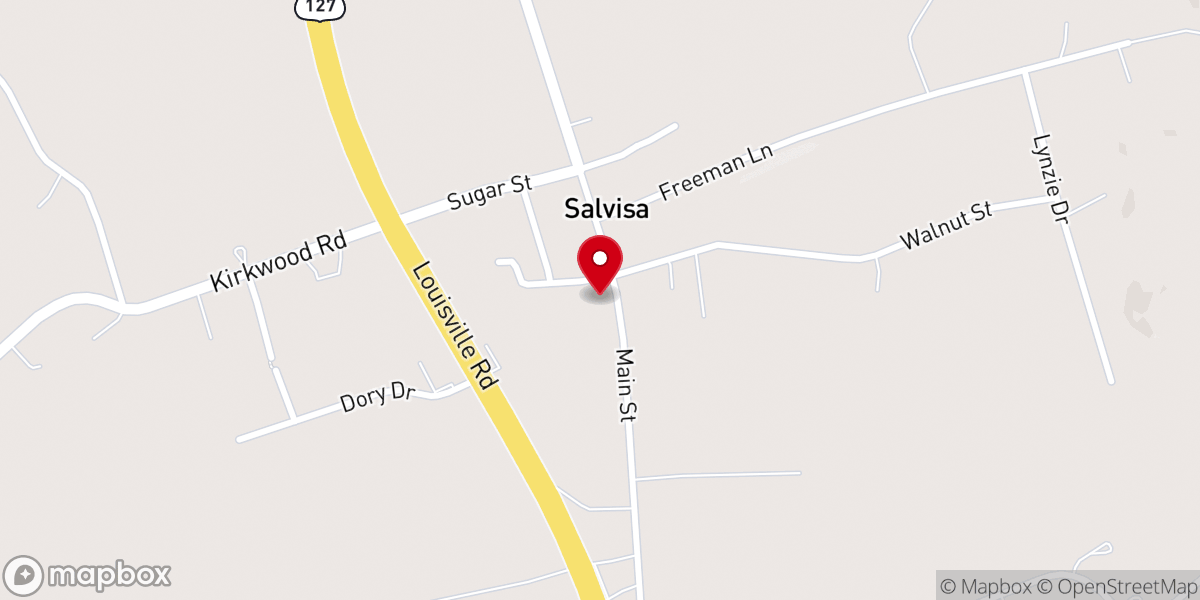 Map showing location of Hebron Independent Baptist Church