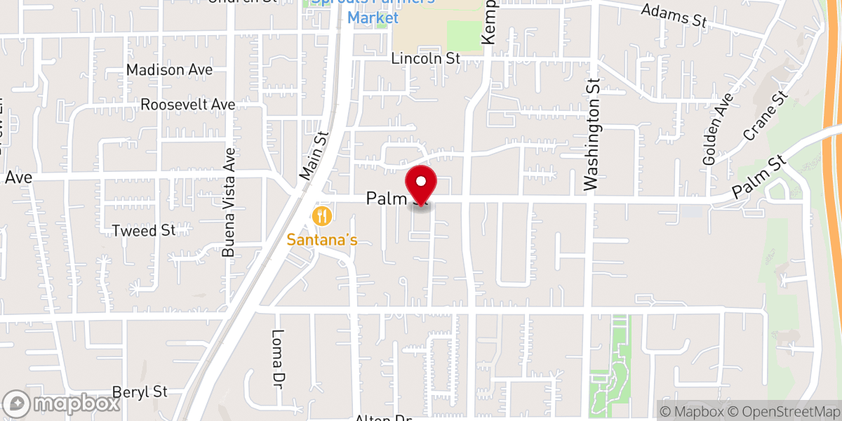Map showing location of St. Philip The Apostle Church