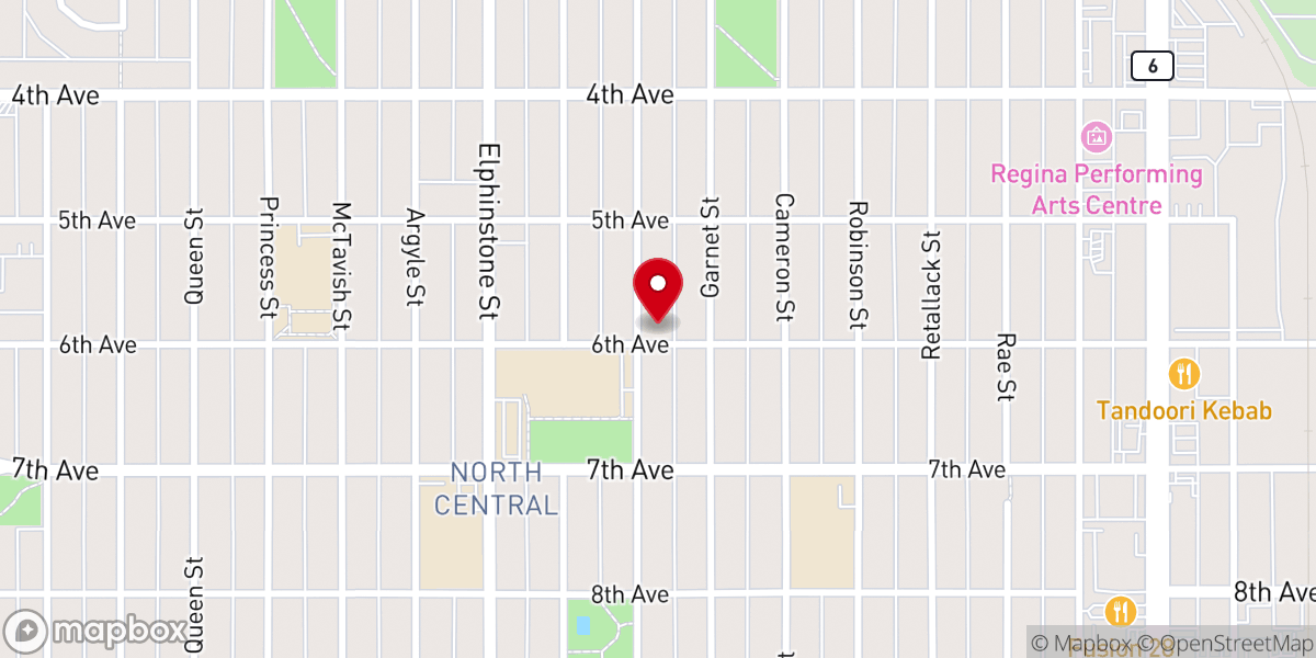 Map showing location of Revival Tabernacle Inc