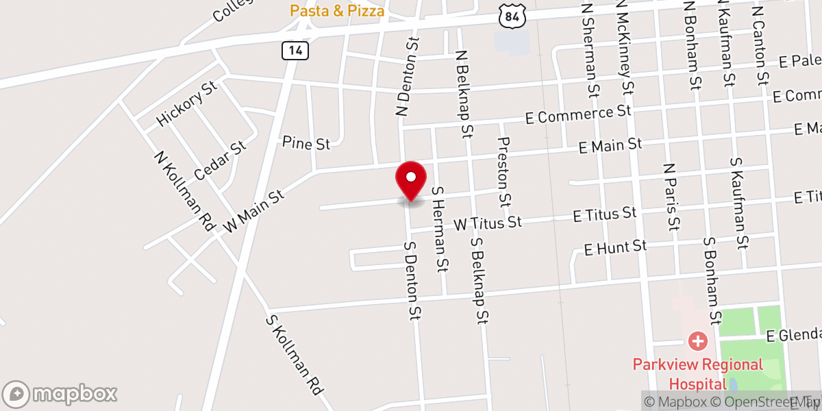 Map showing location of Union Baptist Church