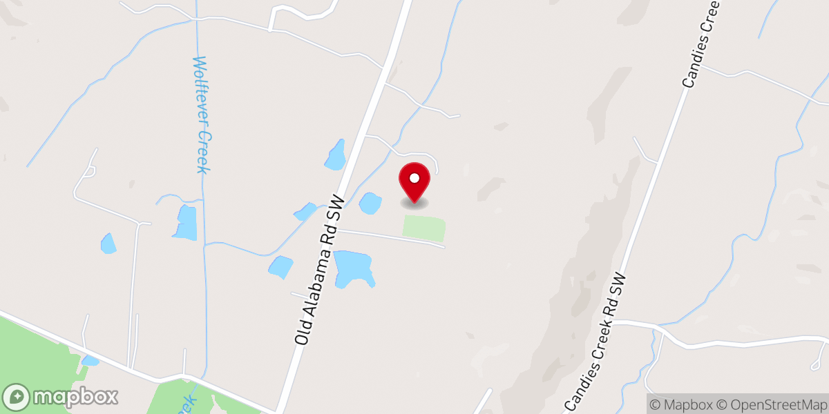 Map showing location of Antioch Baptist Church
