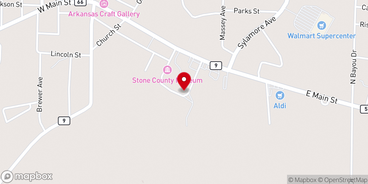 Map showing location of Three Crosses Cowboy Church