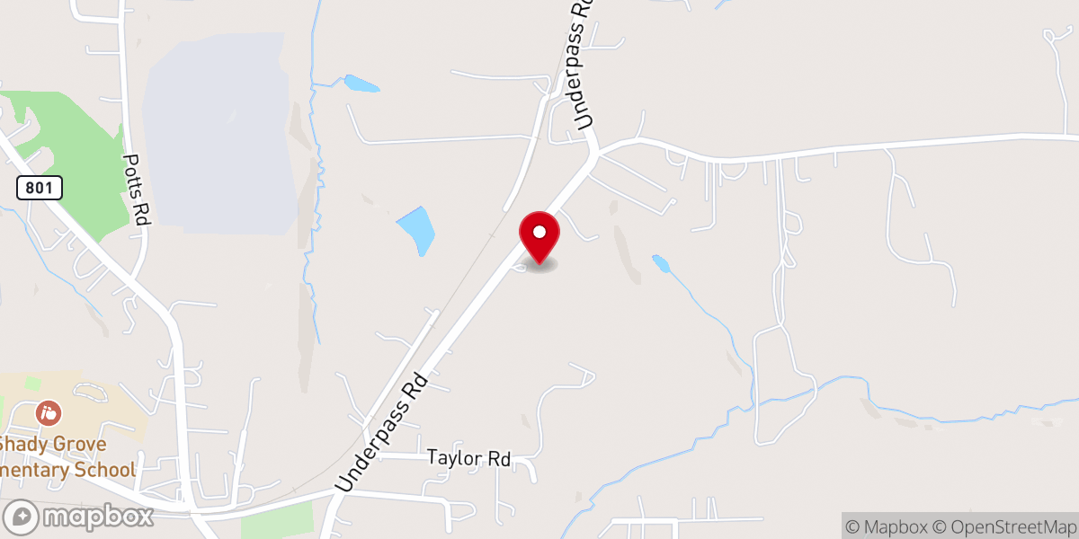 Map showing location of Piney Grove United Methodist