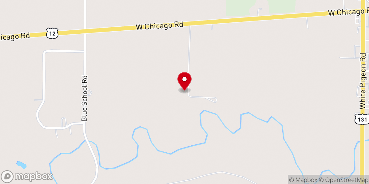 Map showing location of Mottville Bible Church