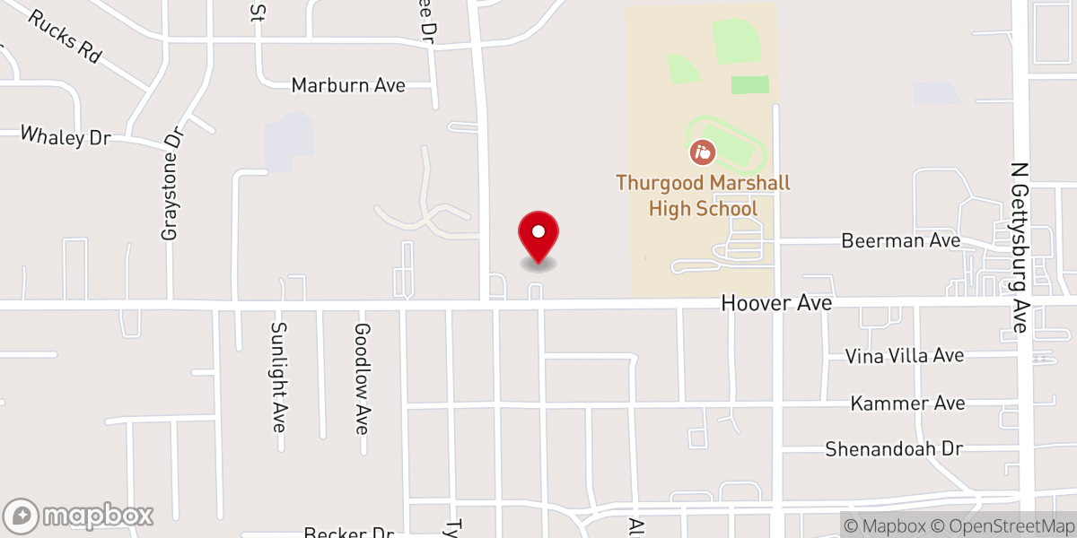 Map showing location of Grace Missionary Baptist Church