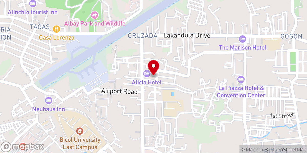 Map showing location of Heritage Fundamental Baptist Church and School of Legazpi City