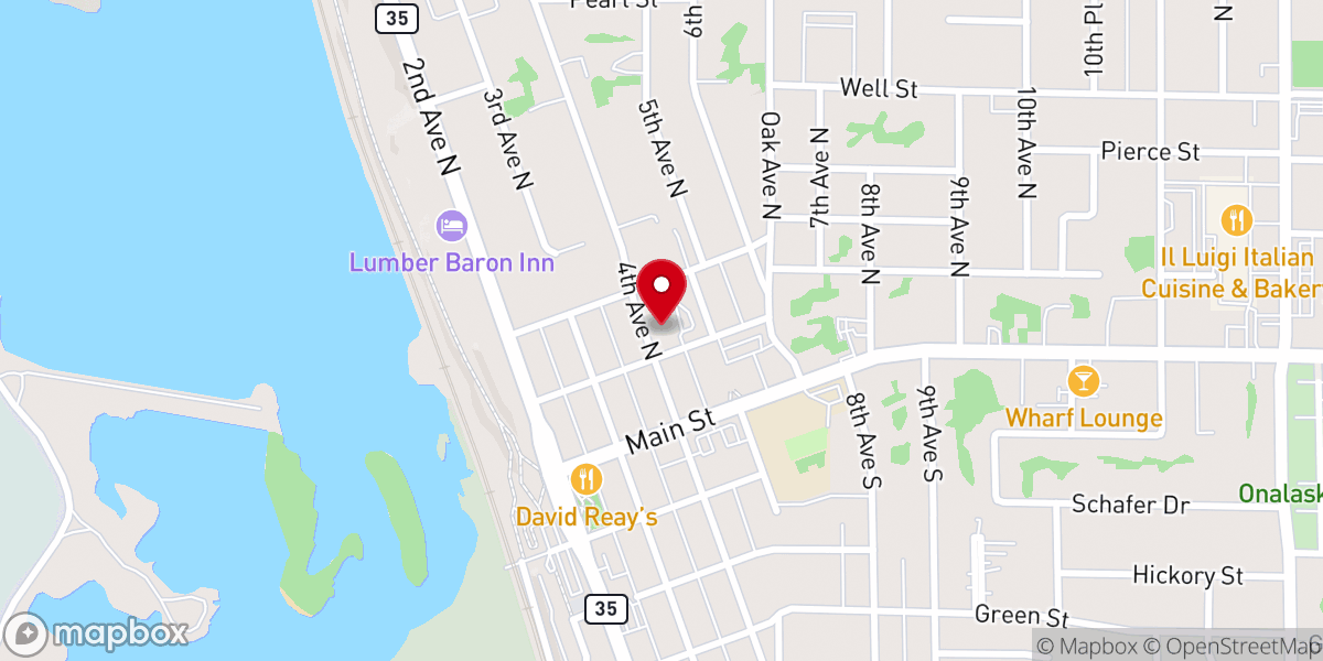 Map showing location of Onalaska United Methodist Church