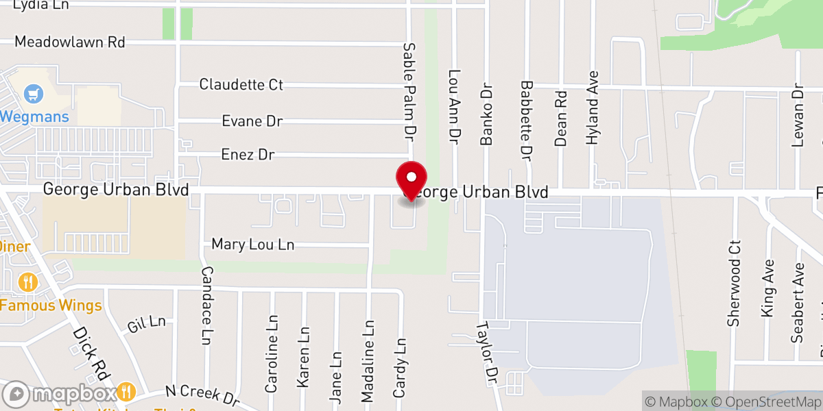 Map showing location of Prince of Peace Evangelical Lutheran Church