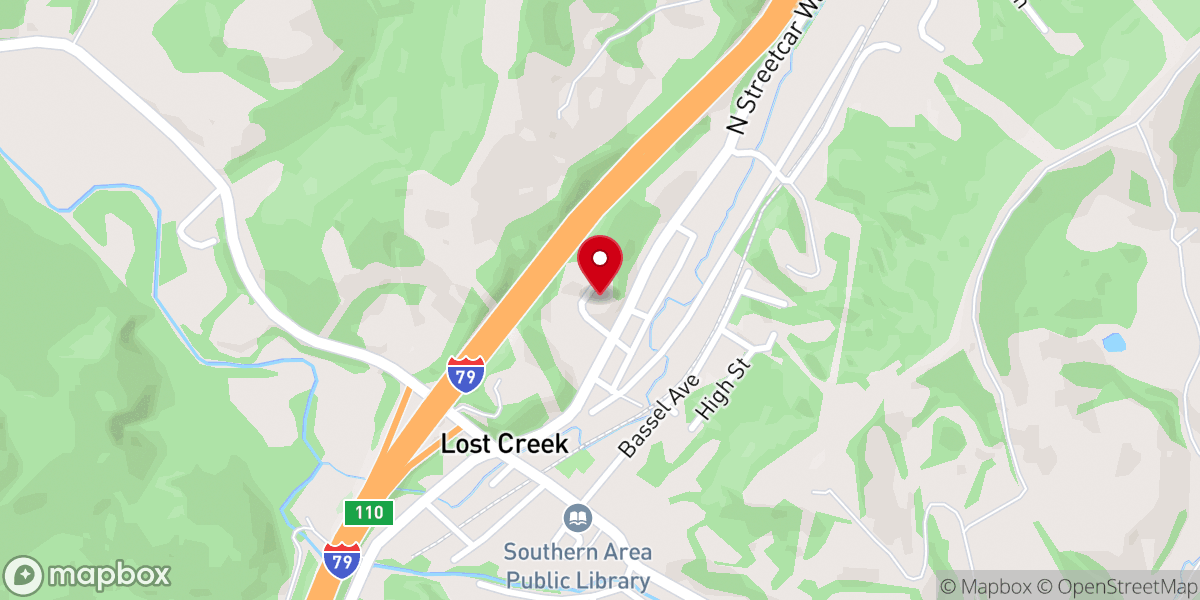 Map showing location of Hillside Christian Academy