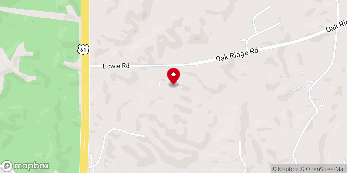 Map showing location of Gibson Memorial United Methodist