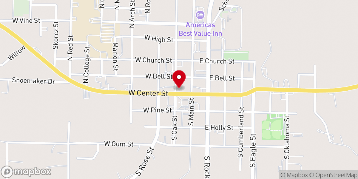 Map showing location of Lady Birds Cafe