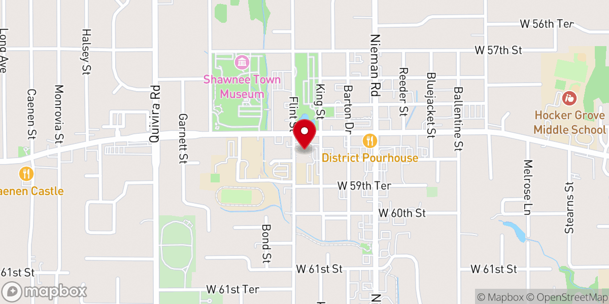 Map showing location of Saint Joseph Church