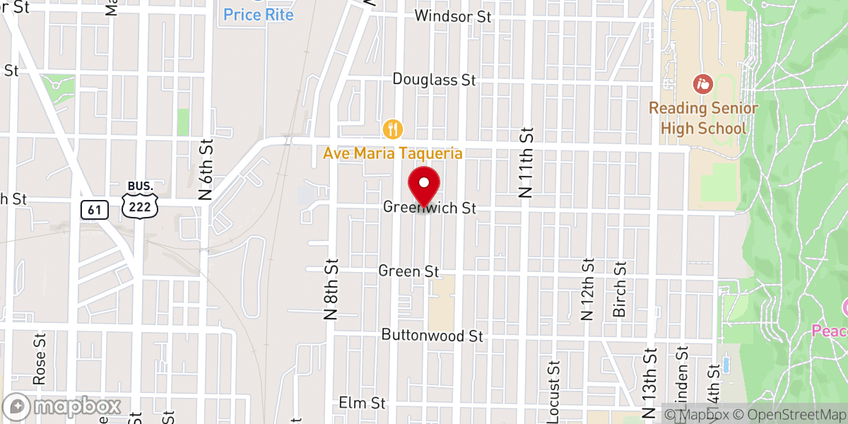 Map showing location of Second Iglesia Tesalonica