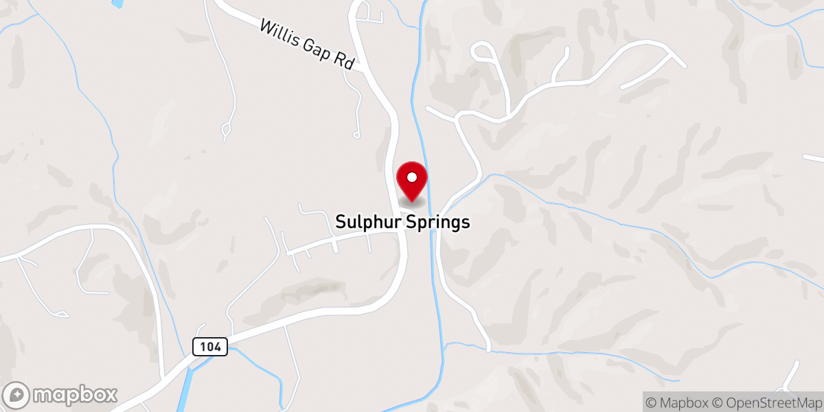 Map showing location of White Sulphur Springs Weddings & Venue