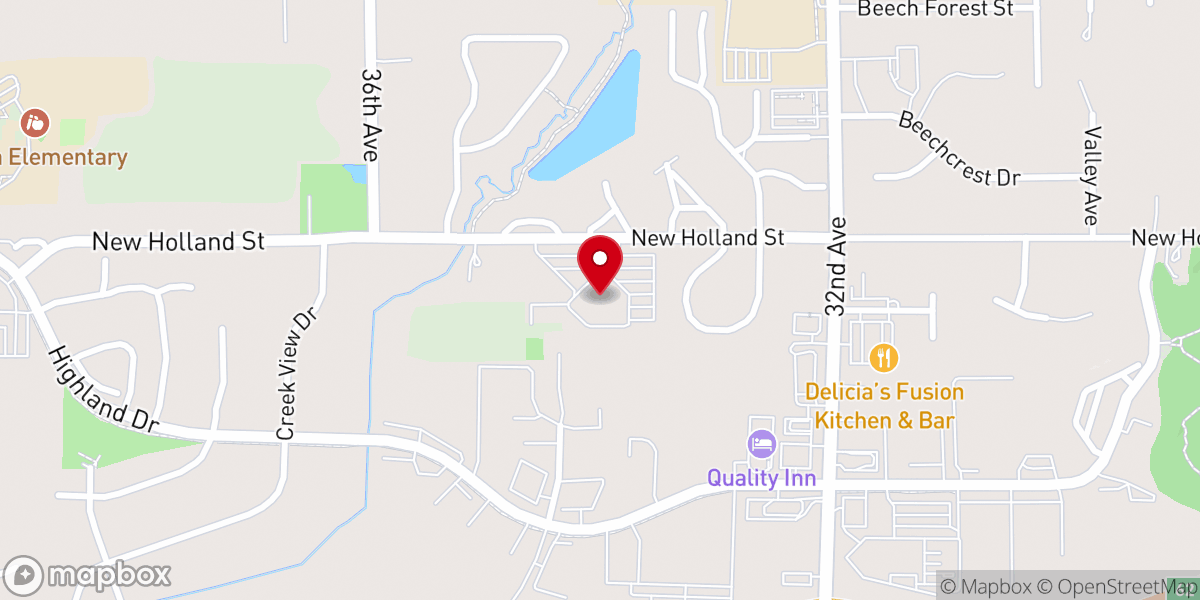Map showing location of Grace Community Church