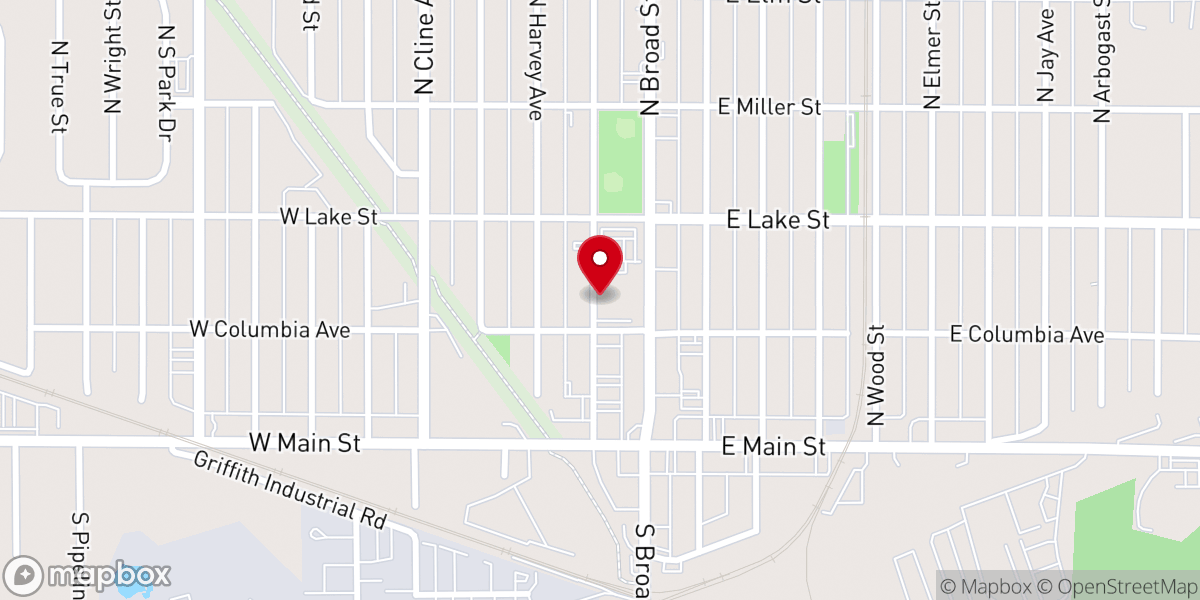 Map showing location of Hope Church