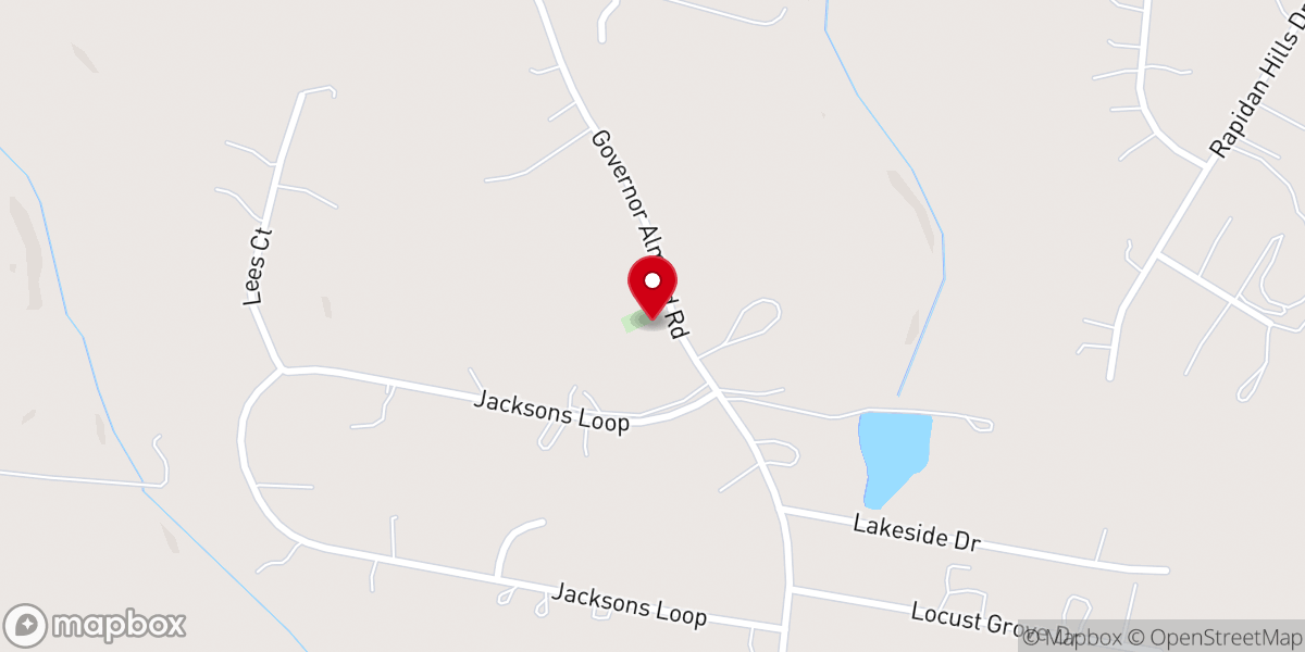 Map showing location of Mt Zion Baptist Church