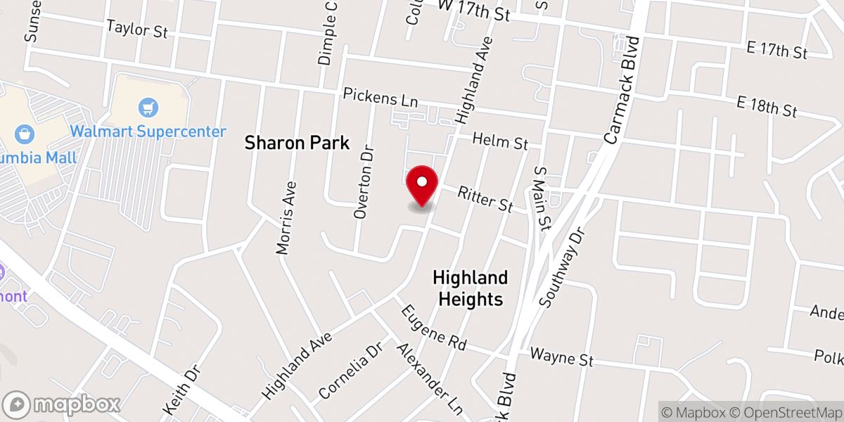 Map showing location of The Edge Church