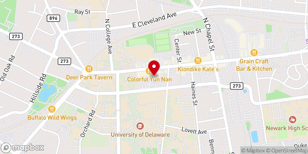 Map showing location of Newark United Methodist Church