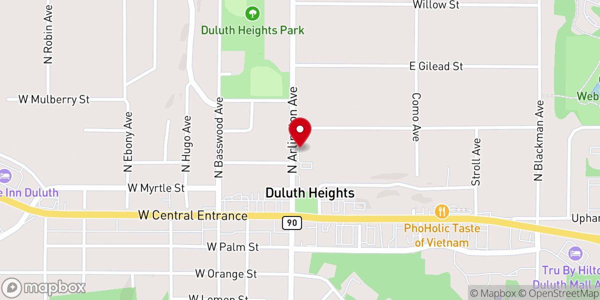 Map showing location of Holy Cross Lutheran Church