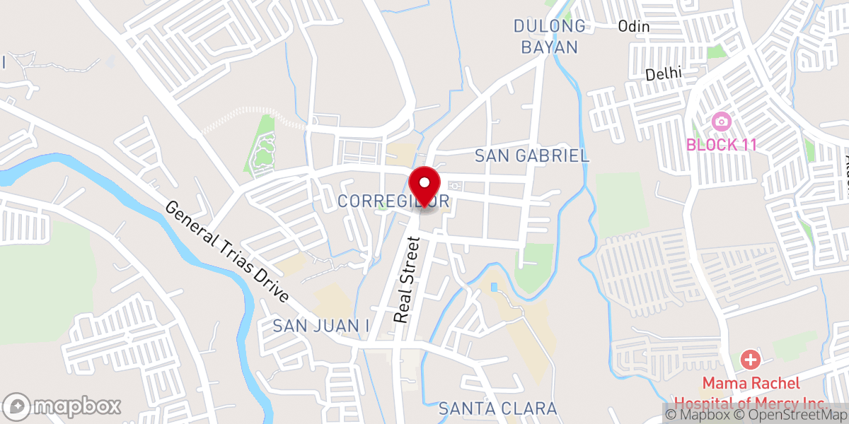 Map showing location of San Francisco De Malabon Parish Church