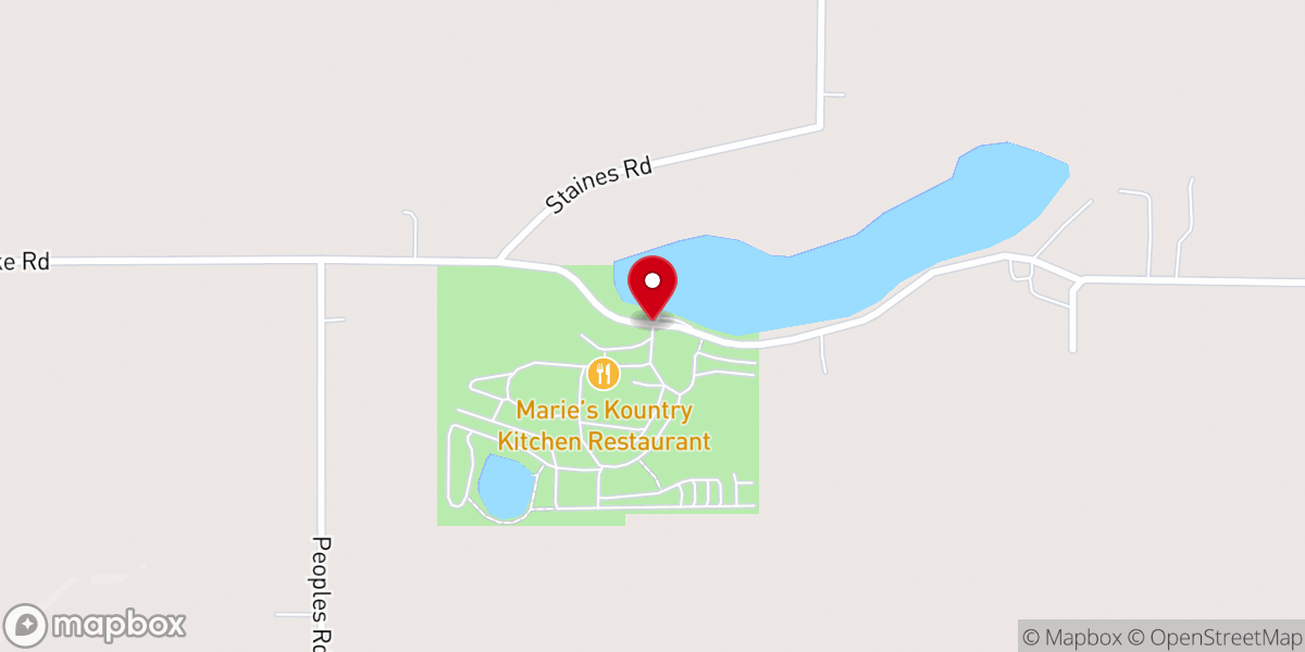Map showing location of Snow Lake Kampground