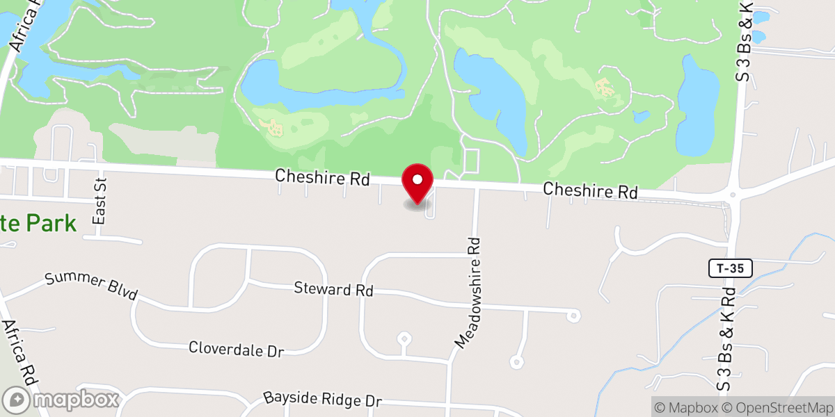 Map showing location of Rural Chapel United Methodist