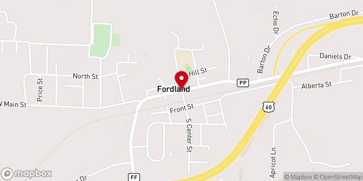 Map showing location of Fordland