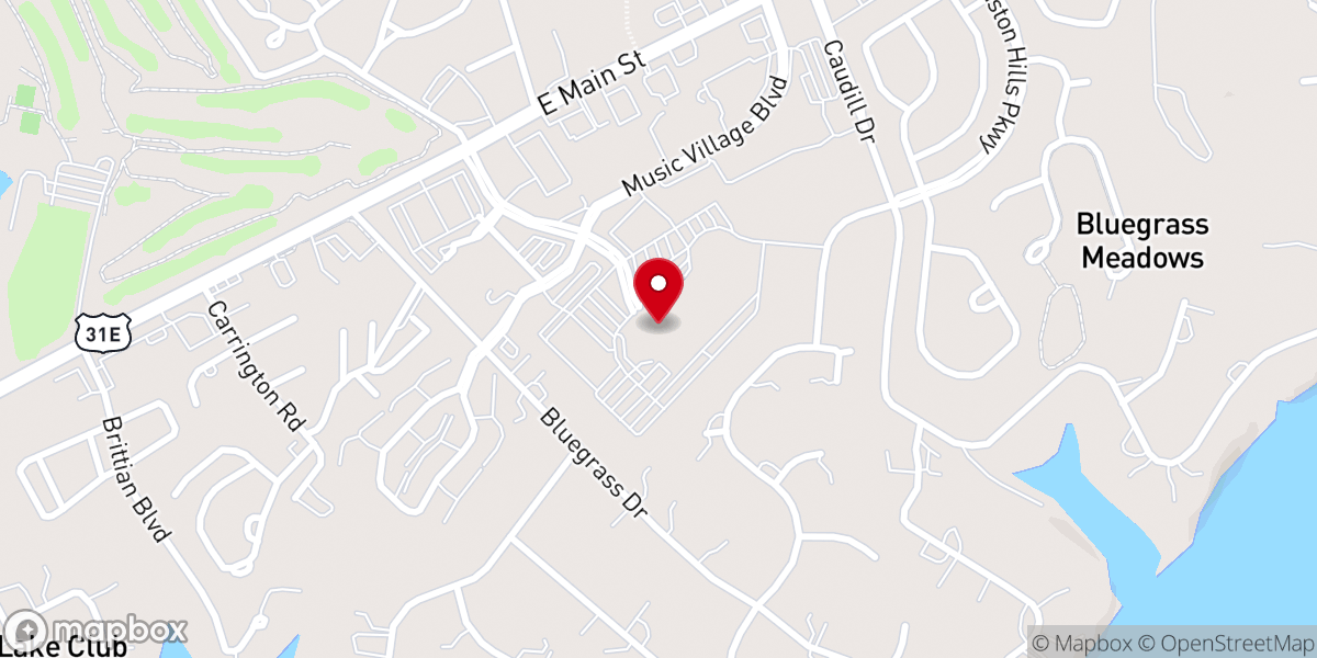Map showing location of First Baptist Church Of Hendersonville